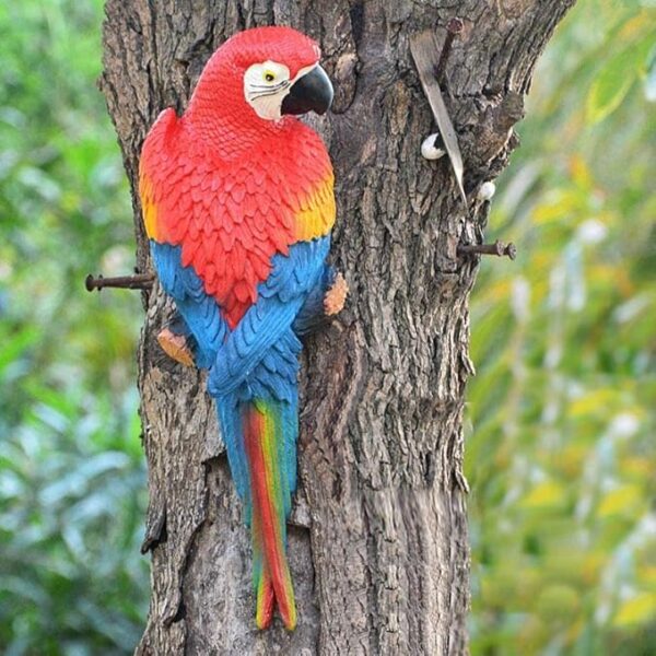 Wall Parrot for Garden Decor (Red)
