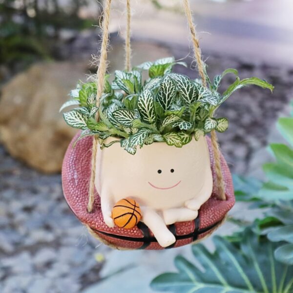Smiley Basketball Planter