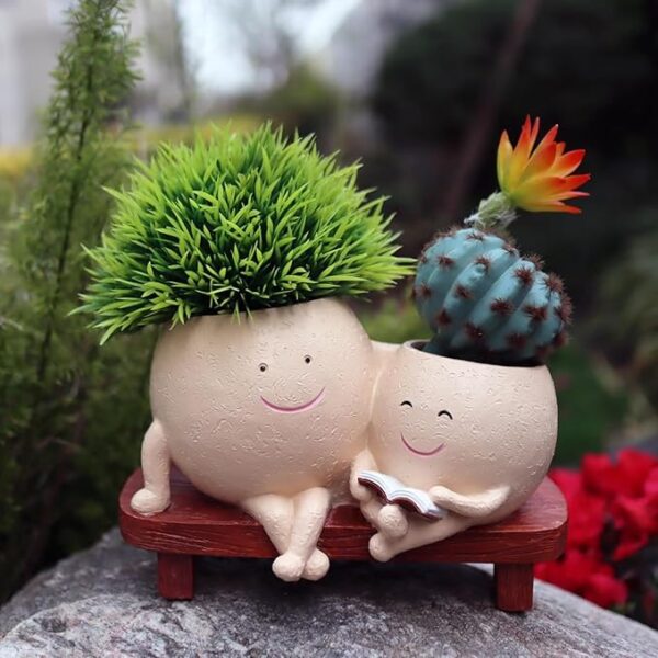 Smiley Duo Planter
