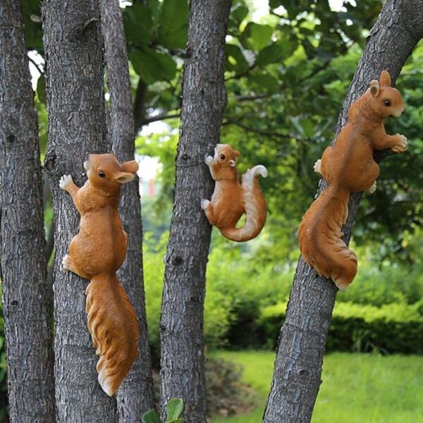 Squirrel set of 3 for Garden Decor