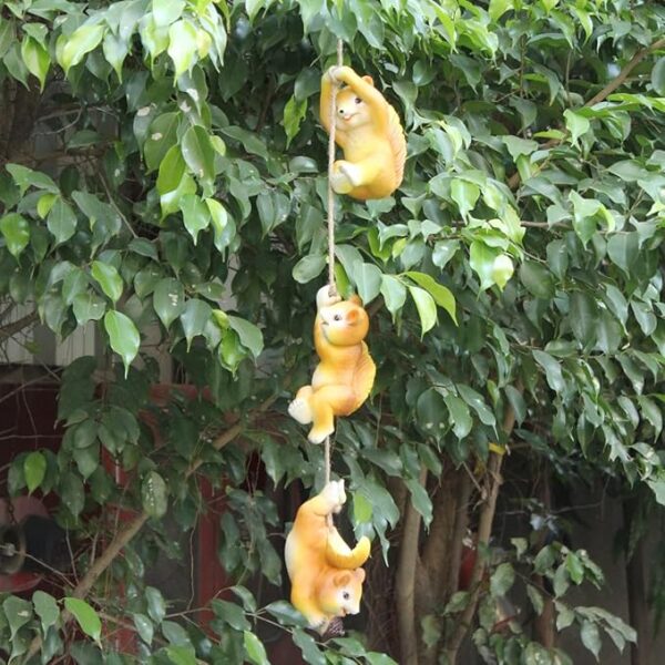 Hanging Squirrel for Garden Decor