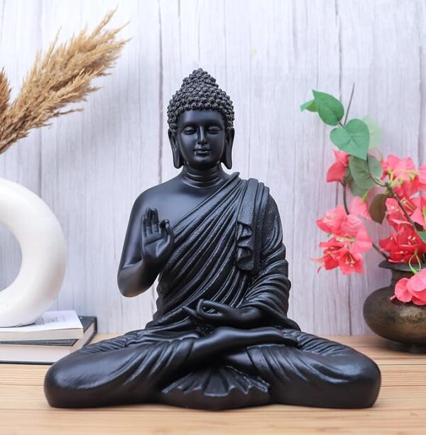 14 inch Buddha for Home Decor (Black)