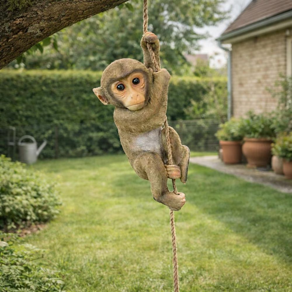 4 Hanging Monkey for Garden Decor - Image 1