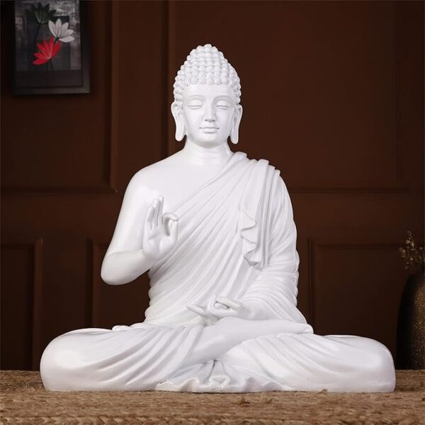 2ft Buddha for Home Decor (White)
