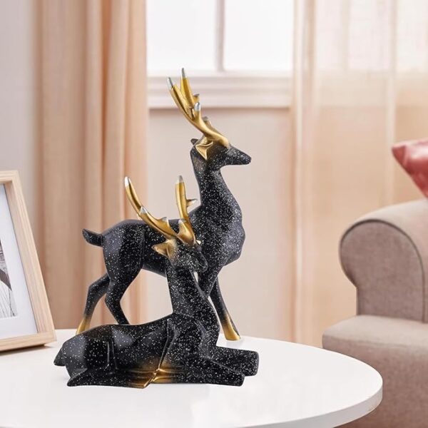 Deer Home Decor Showpiece (Black)