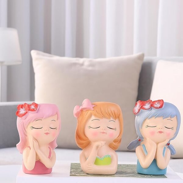 Resin Cute Girl Pot