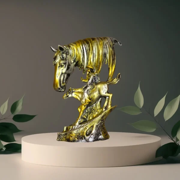 Resin Riding into Sunset Cowboy Statue of Fre omfor Home Decor Decorative Showpiece