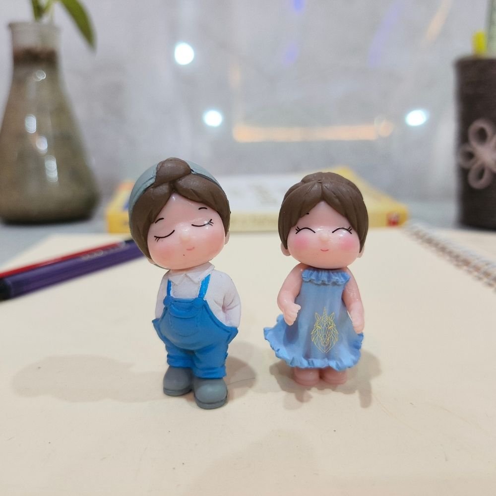 230 Miniature Stylish Couple for Home Decor - Image 1