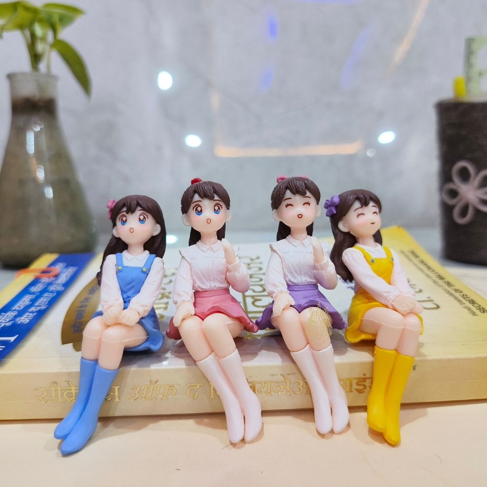 273 Sitting Girl Miniature for Home Decor (set of 4) - Image 1